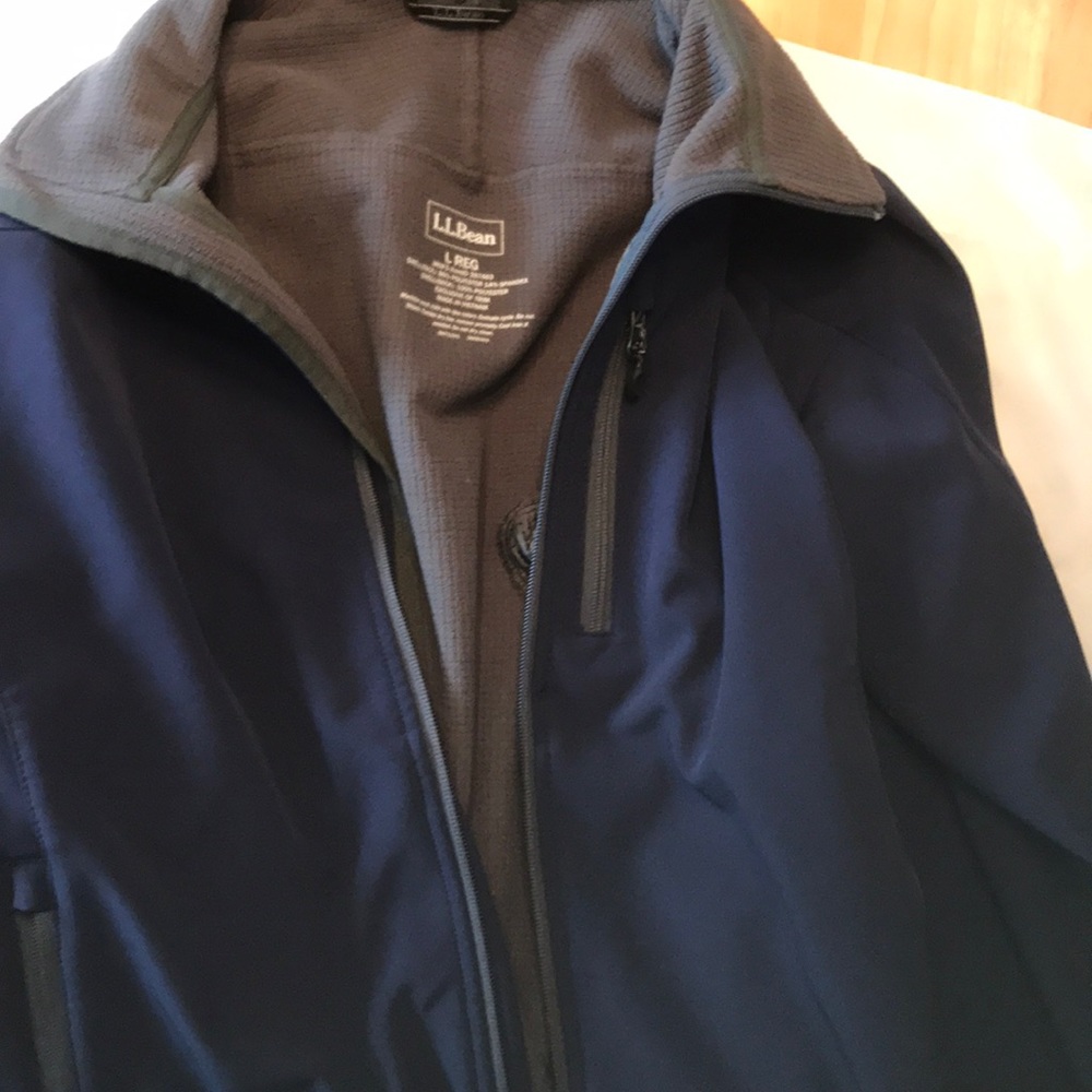 LL Bean Pathfinder soft shell jacket- navy blue